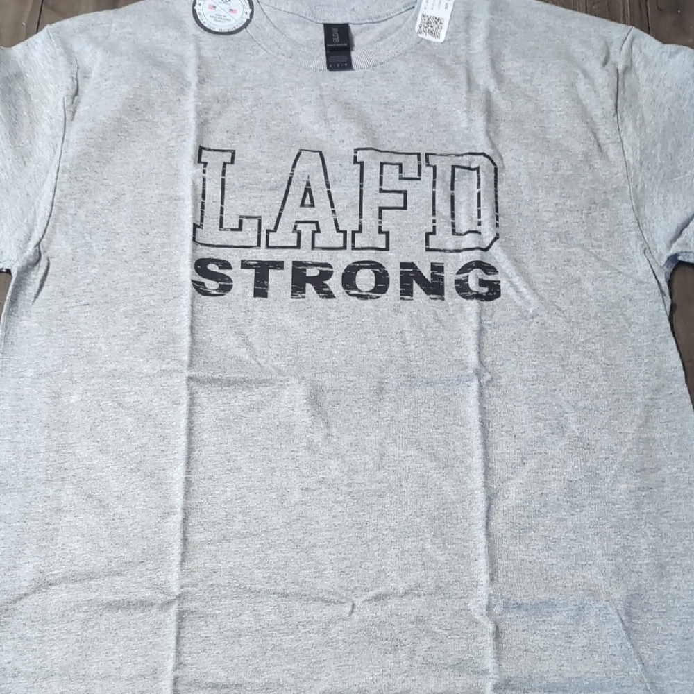 Gildan Gray LAFD Strong Men's Tee